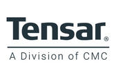 Image of black text saying Tensar. Another line of text below that